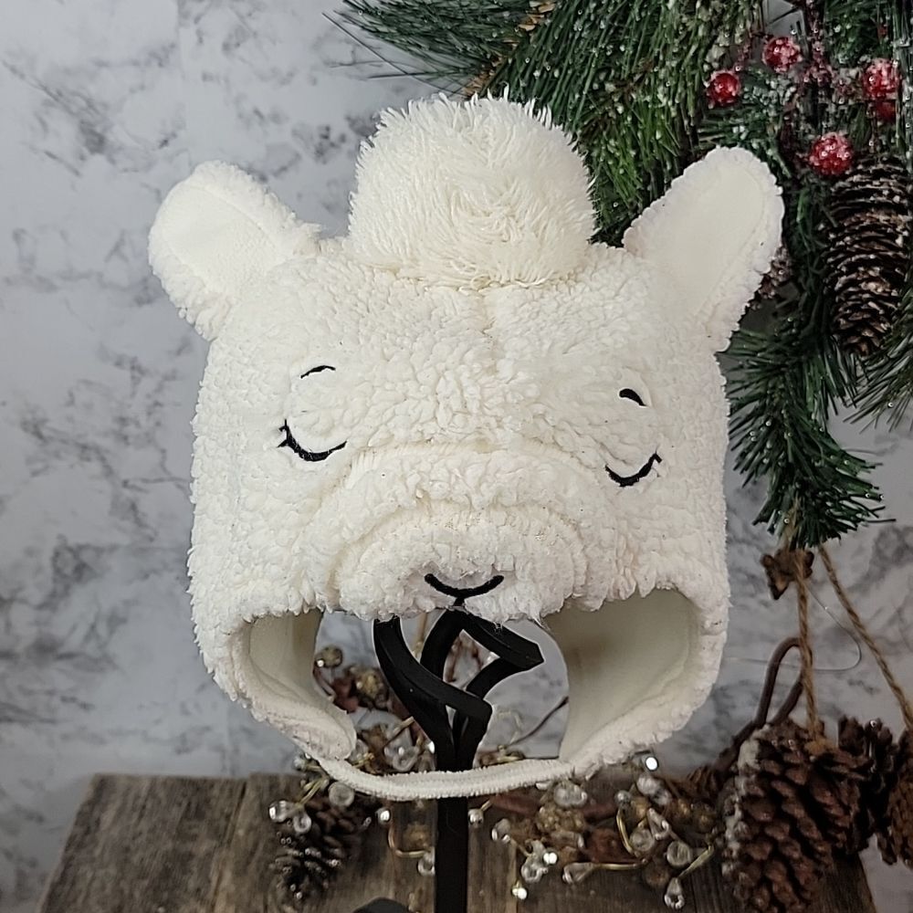 Kids size plush winter animal hat